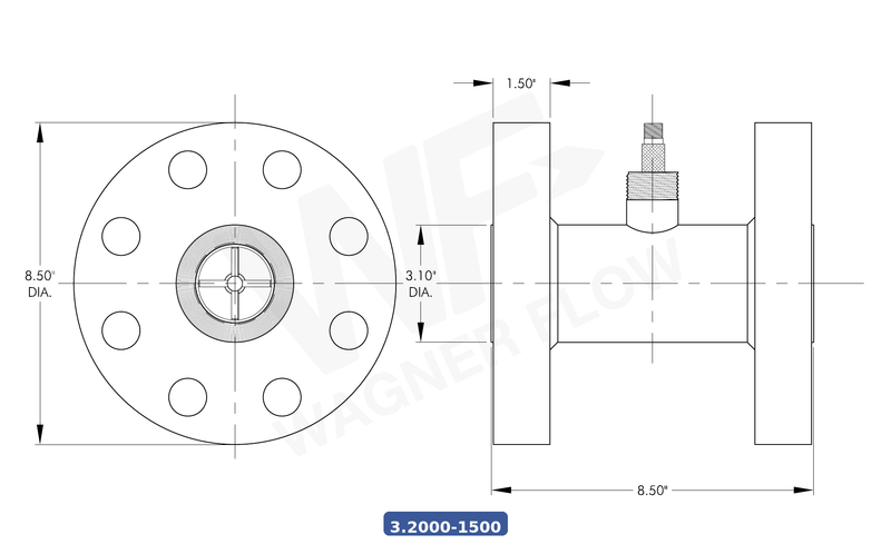 3-2000-1500CS - Wagner Flow Turbine Flow Meter
