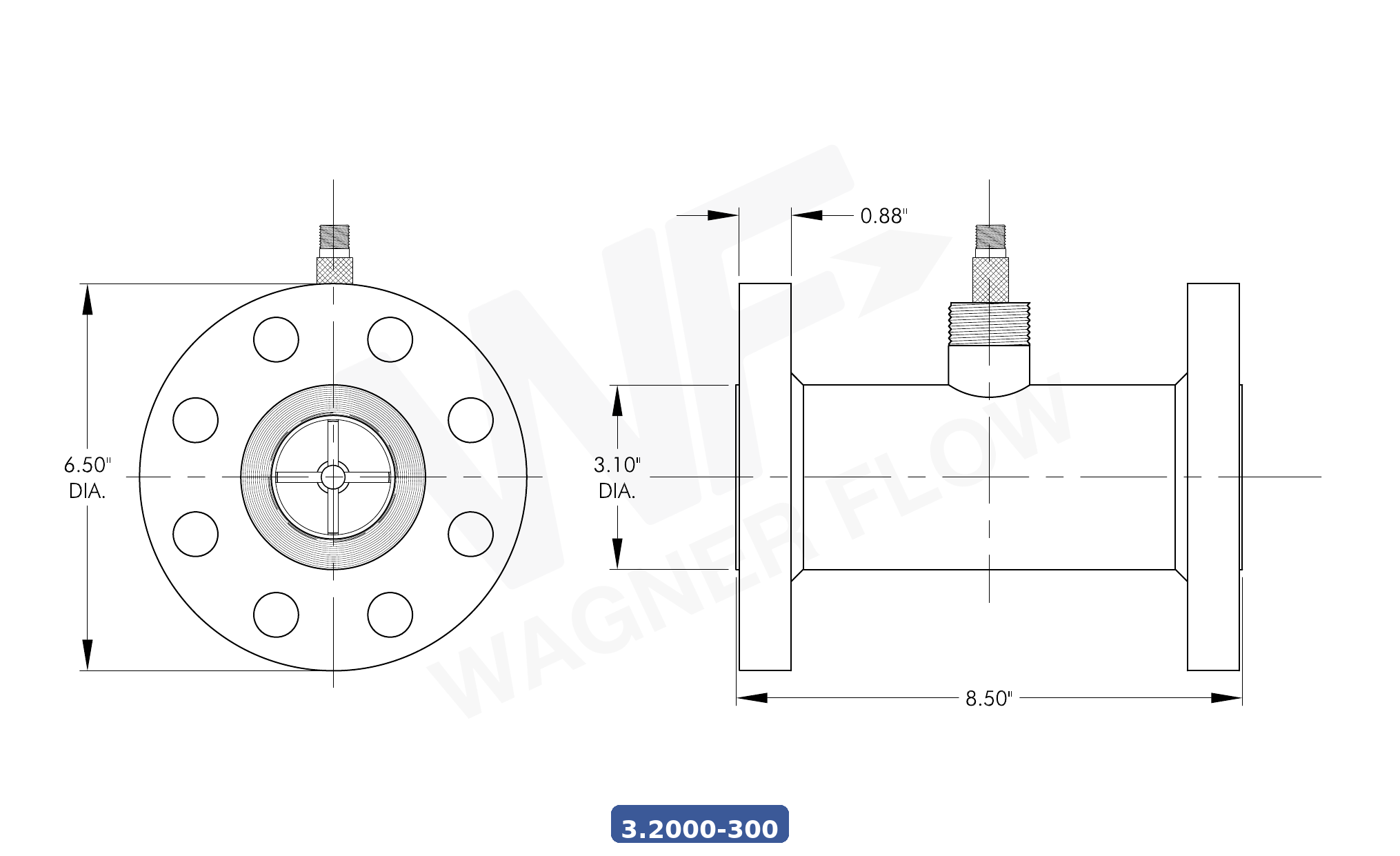 3-2000-300CS - Wagner Flow Turbine Flow Meter
