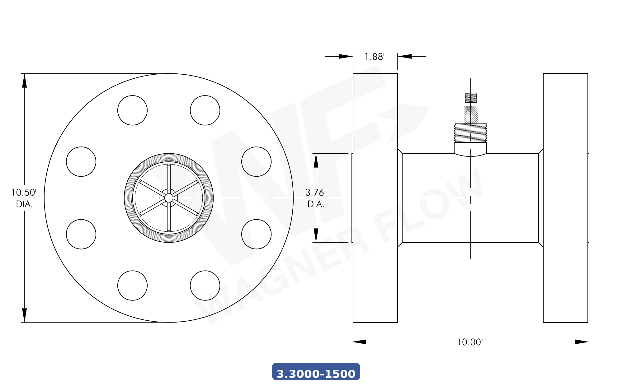3-3000-1500CS - Wagner Flow Turbine Flow Meter