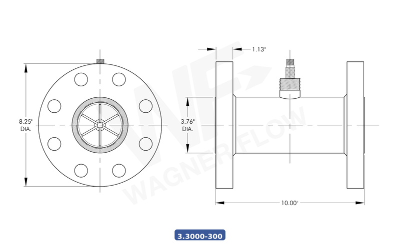 3-3000-300CS - Wagner Flow Turbine Flow Meter