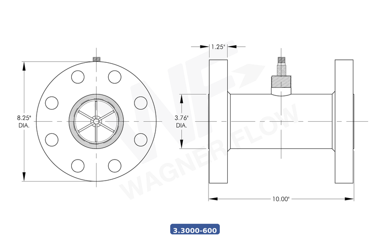 3-3000-600CS - Wagner Flow Turbine Flow Meter