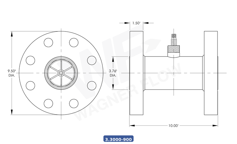 3-3000-900SS316 - Wagner Flow Turbine Flow Meter