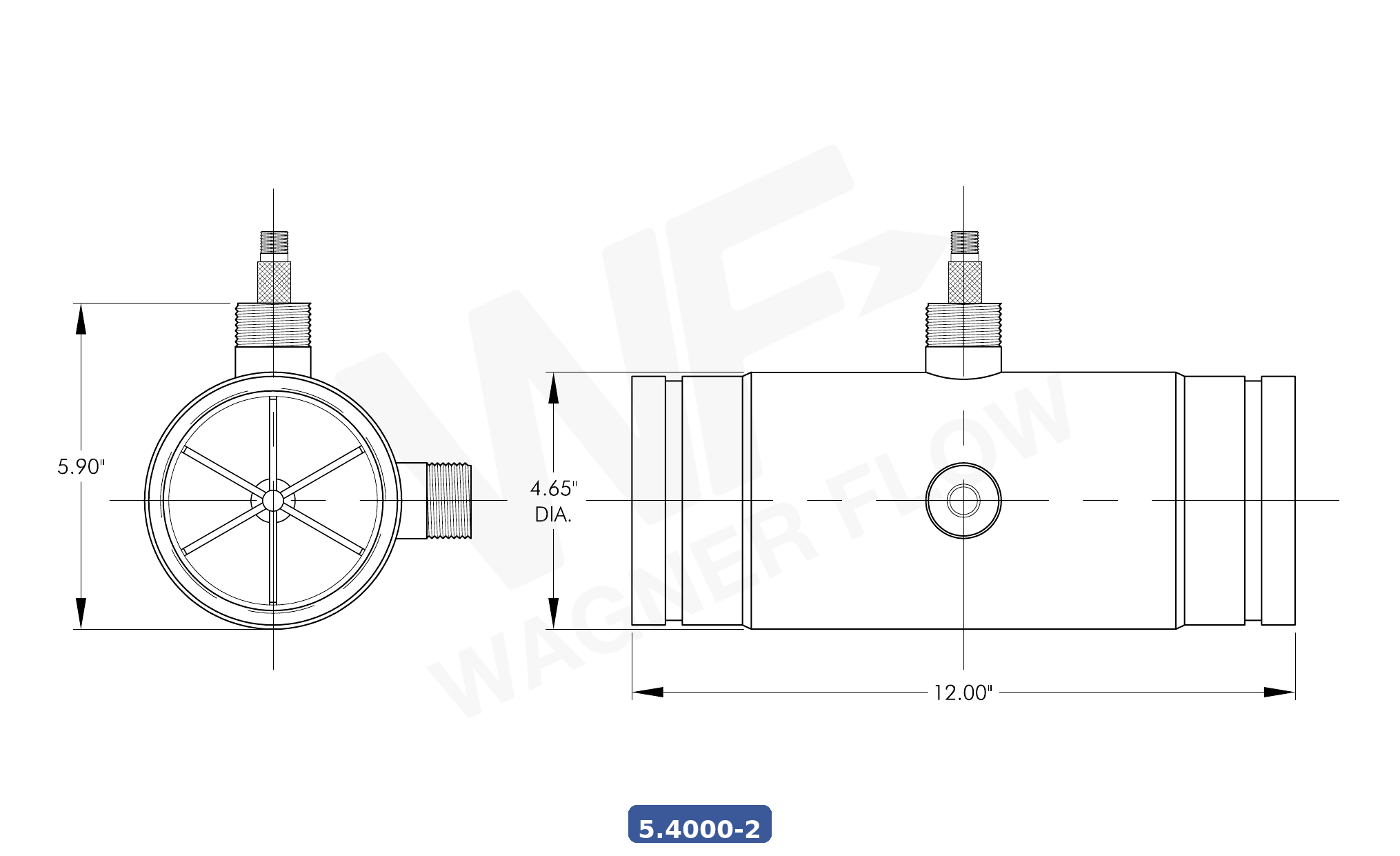 5-4000-2 - Wagner Flow Turbine Flow Meter