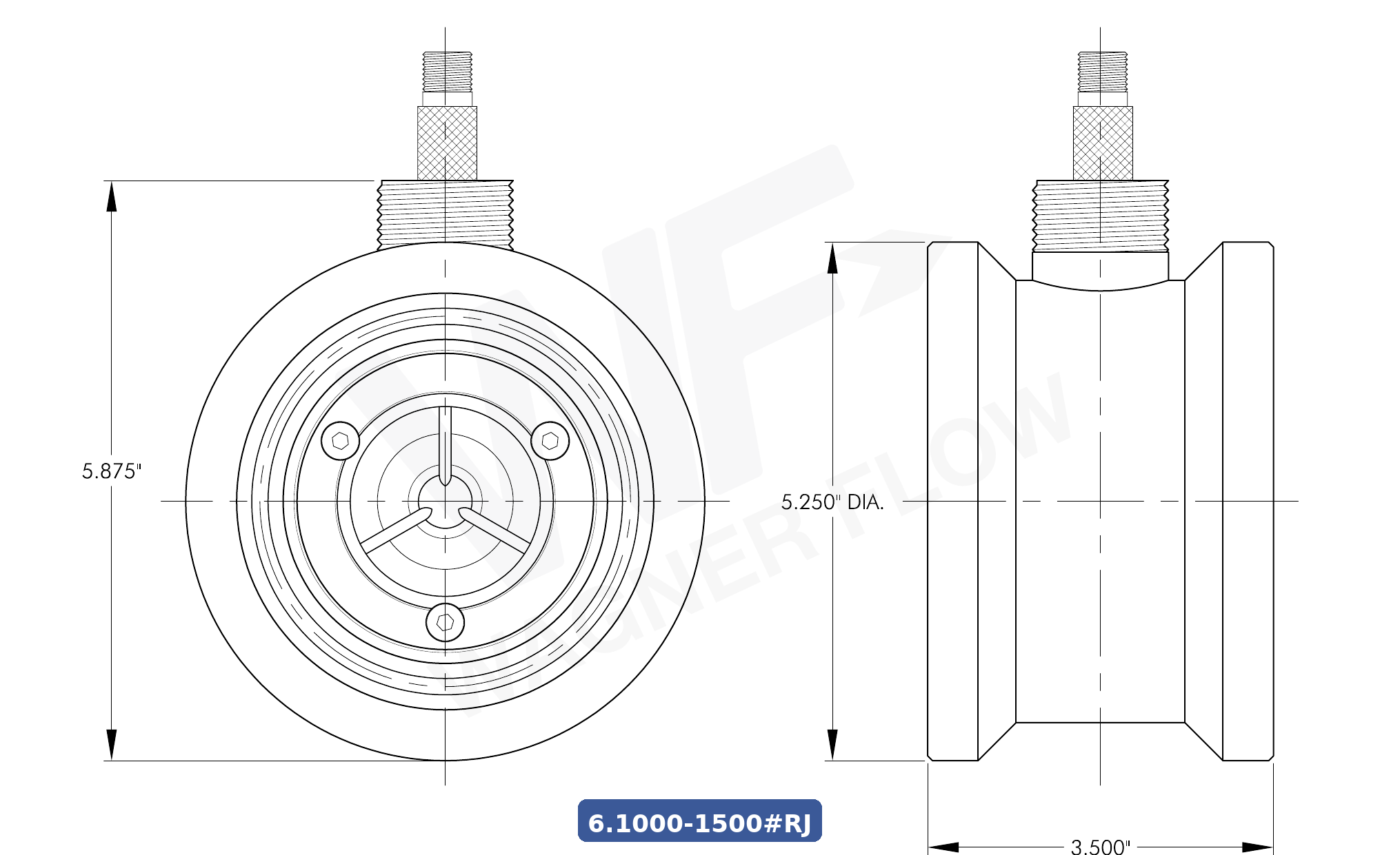 6-1000-1500-RJ - Wagner Flow Turbine Flow Meter