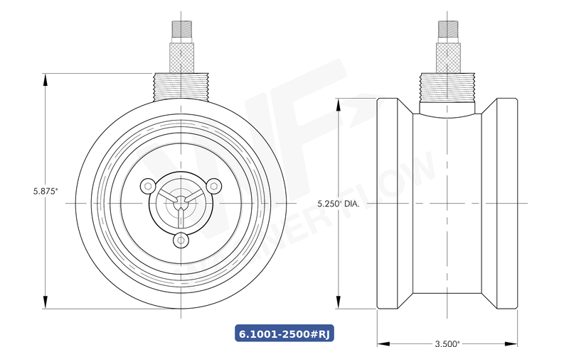 6-1001-2500-RJ - Wagner Flow Turbine Flow Meter