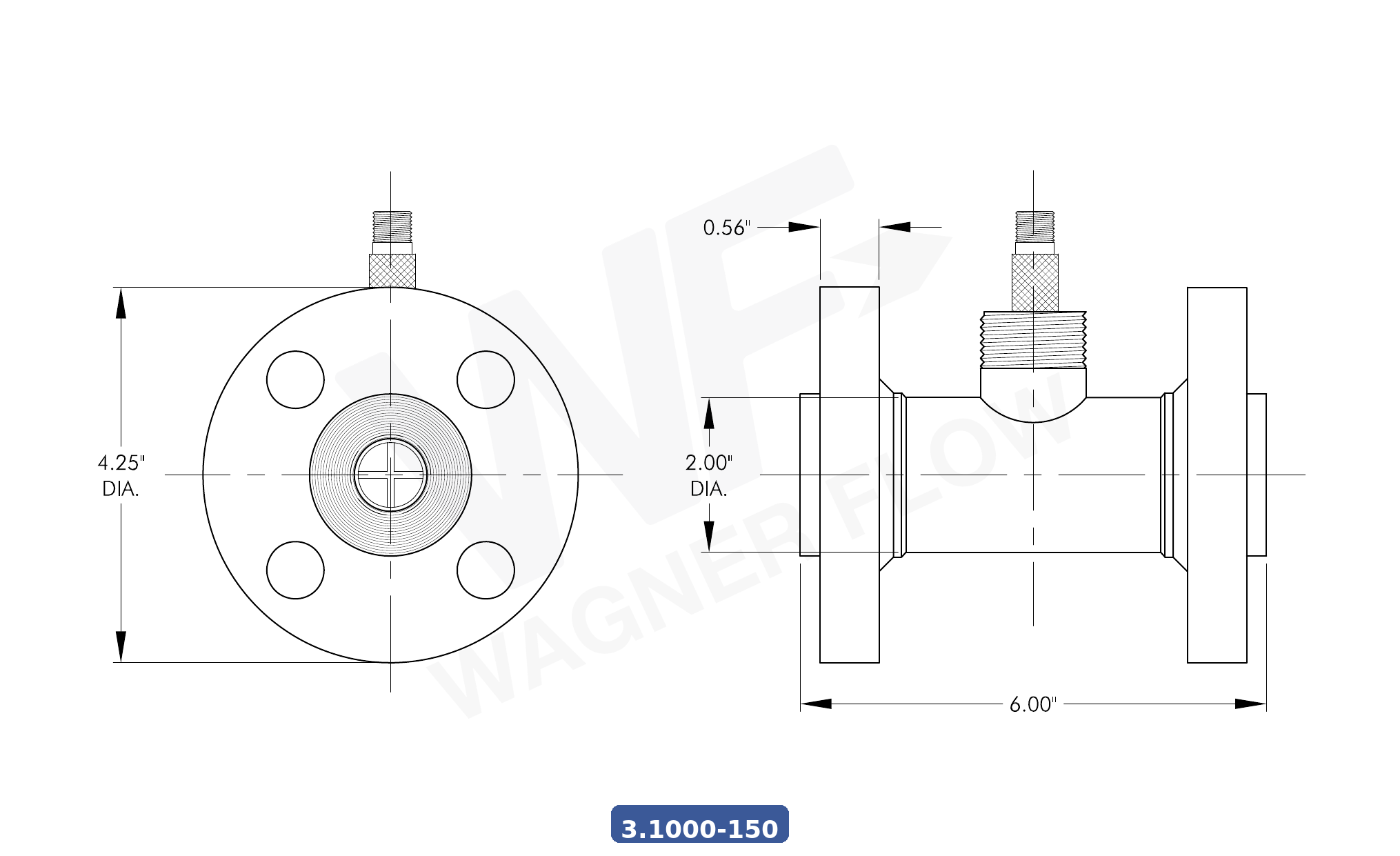 3-1000-150CS - Wagner Flow Turbine Flow Meter