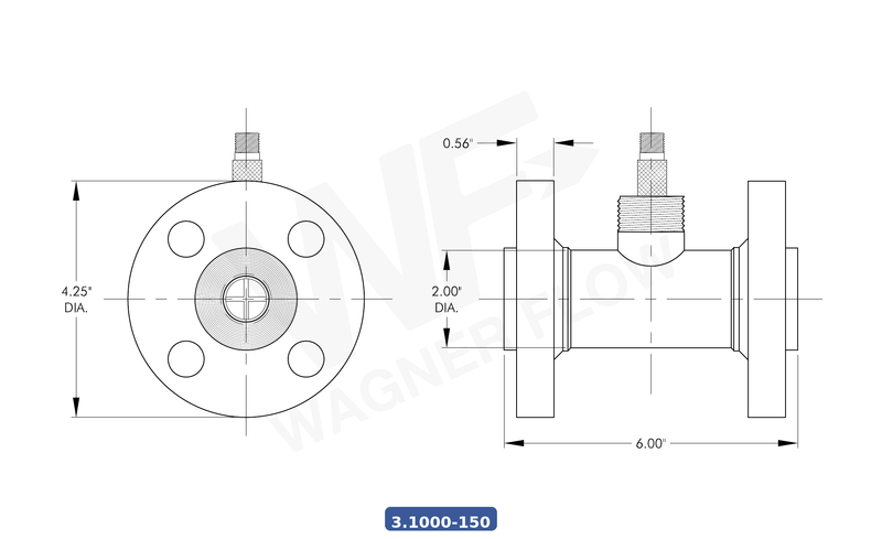 3-1000-150CS - Wagner Flow Turbine Flow Meter