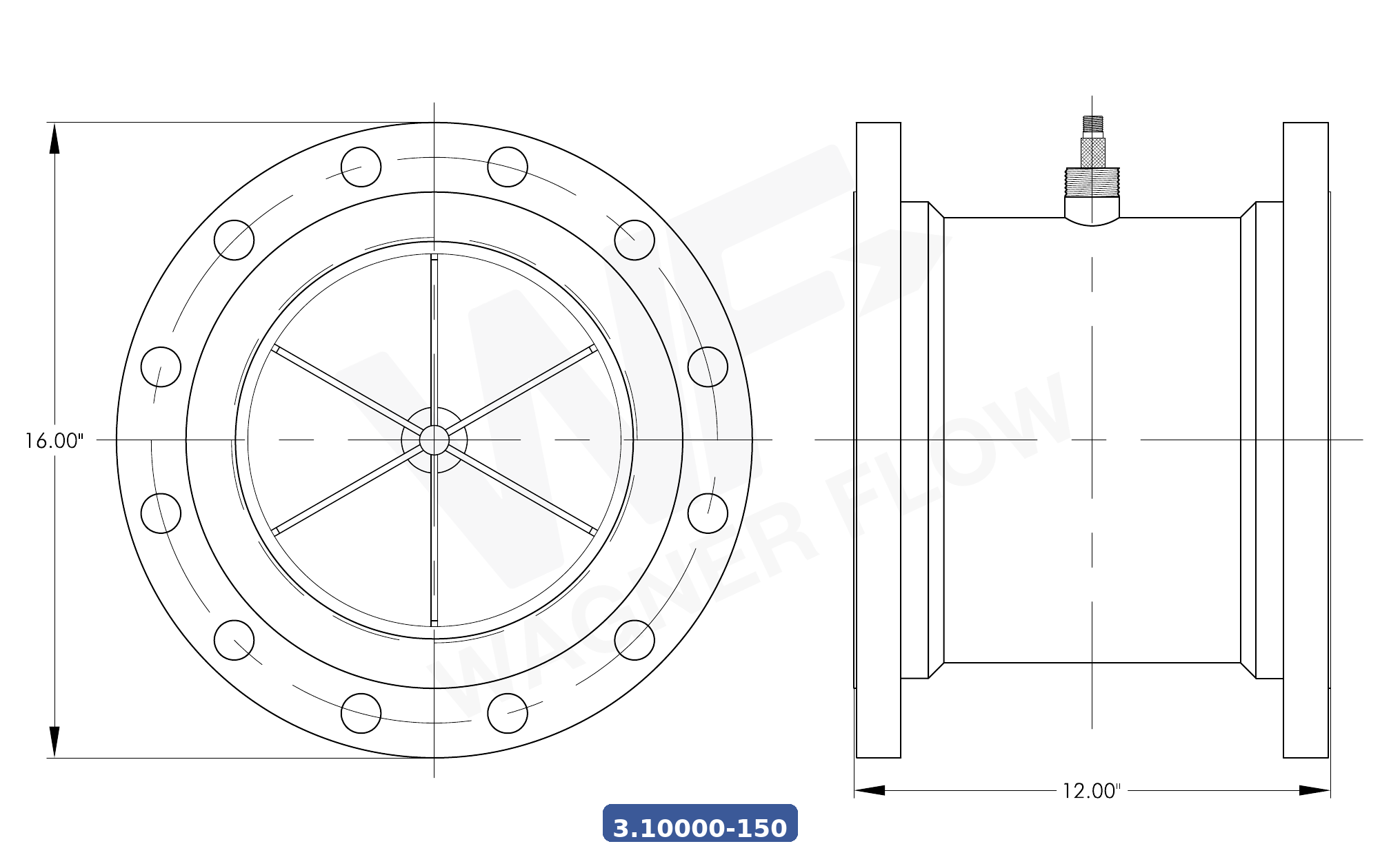 3-10000-150 - Wagner Flow Turbine Flow Meter