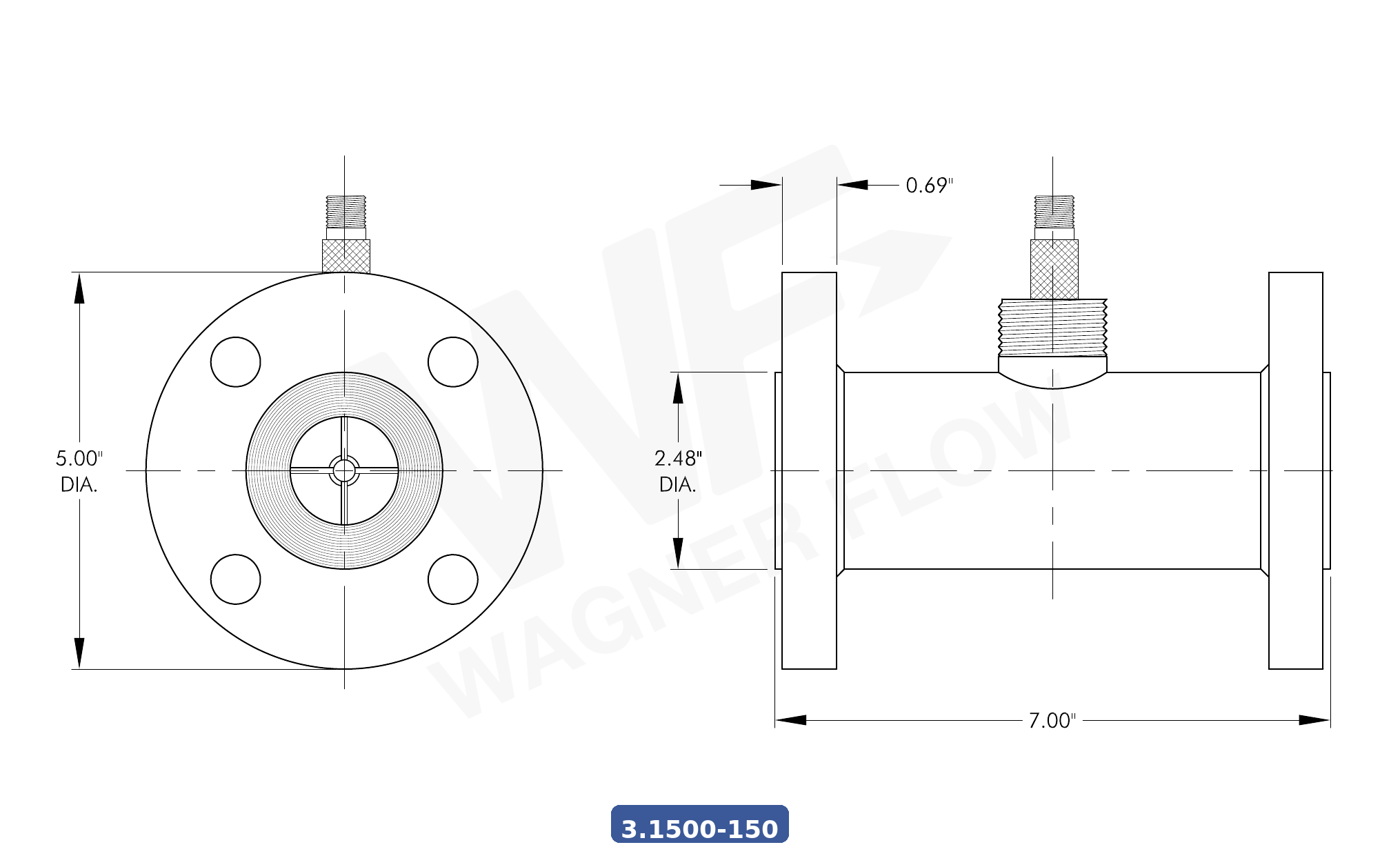 3-1500-150CS - Wagner Flow Turbine Flow Meter