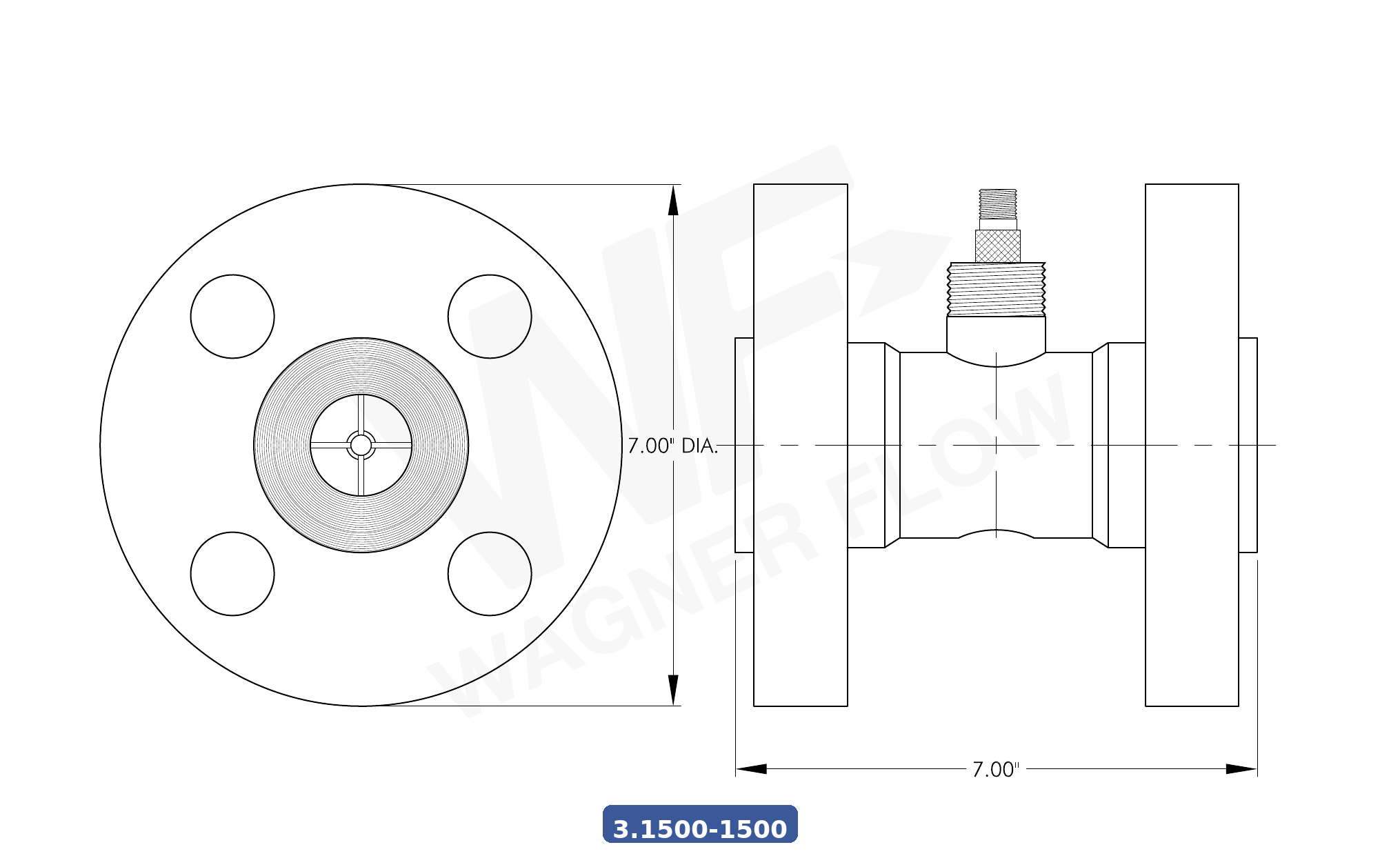 3-1500-1500CS - Wagner Flow Turbine Flow Meter