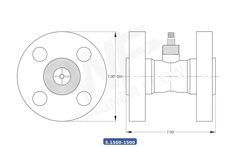 3-1500-1500CS - Wagner Flow Turbine Flow Meter