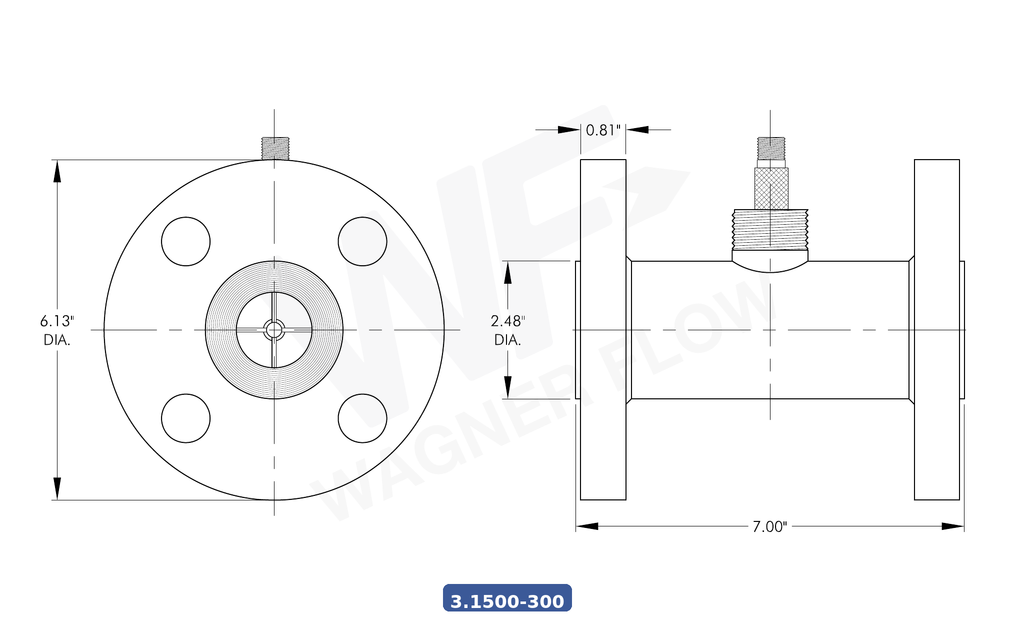 3-1500-300CS - Wagner Flow Turbine Flow Meter
