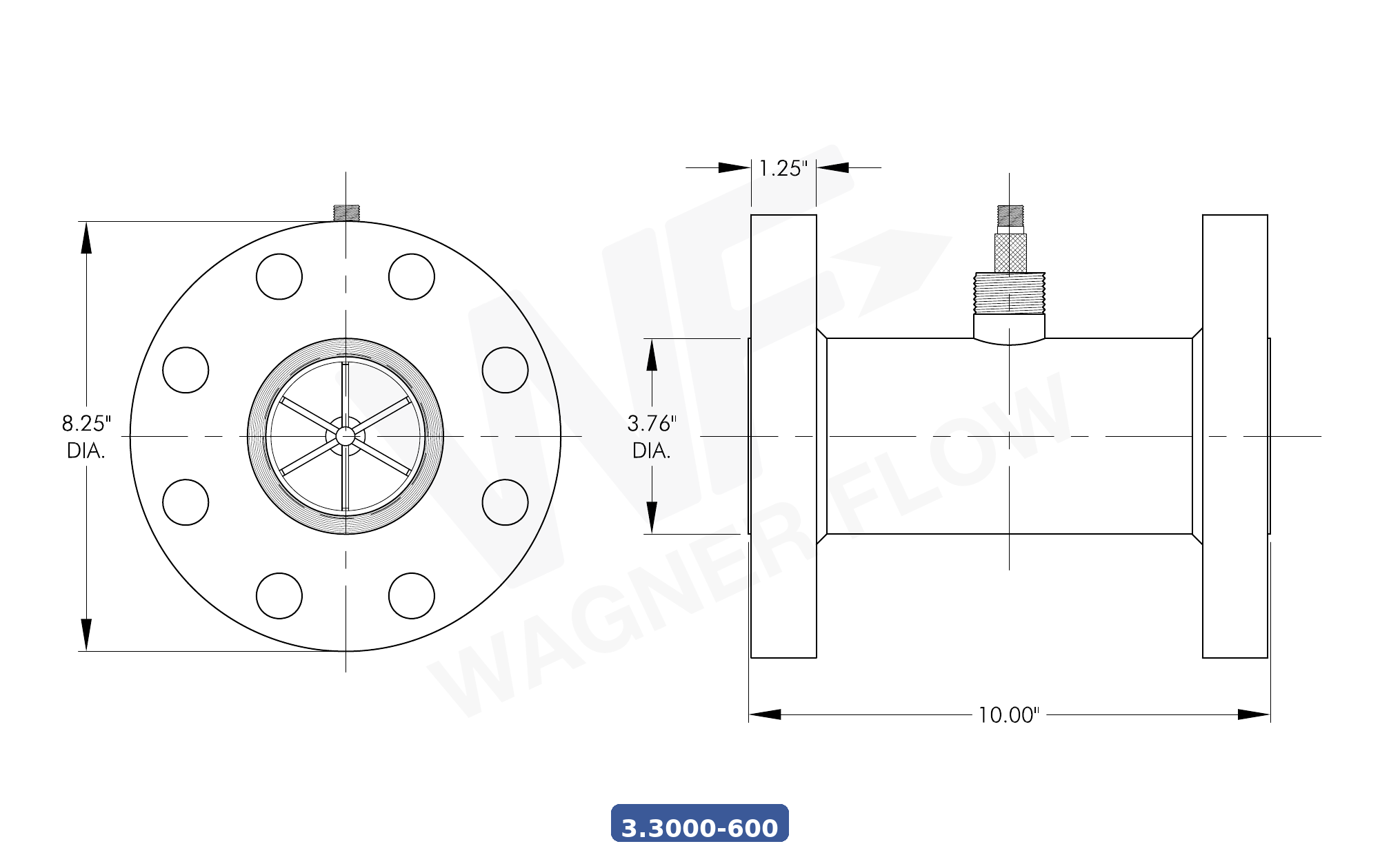 3-3000-600CS - Wagner Flow Turbine Flow Meter