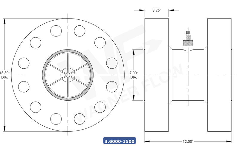 3-6000-1500CS - Wagner Flow Turbine Flow Meter
