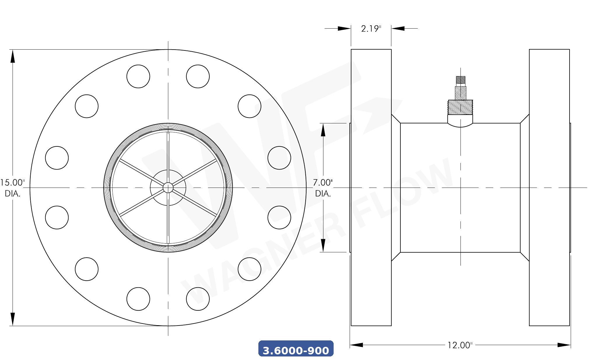 3-6000-900CS - Wagner Flow Turbine Flow Meter