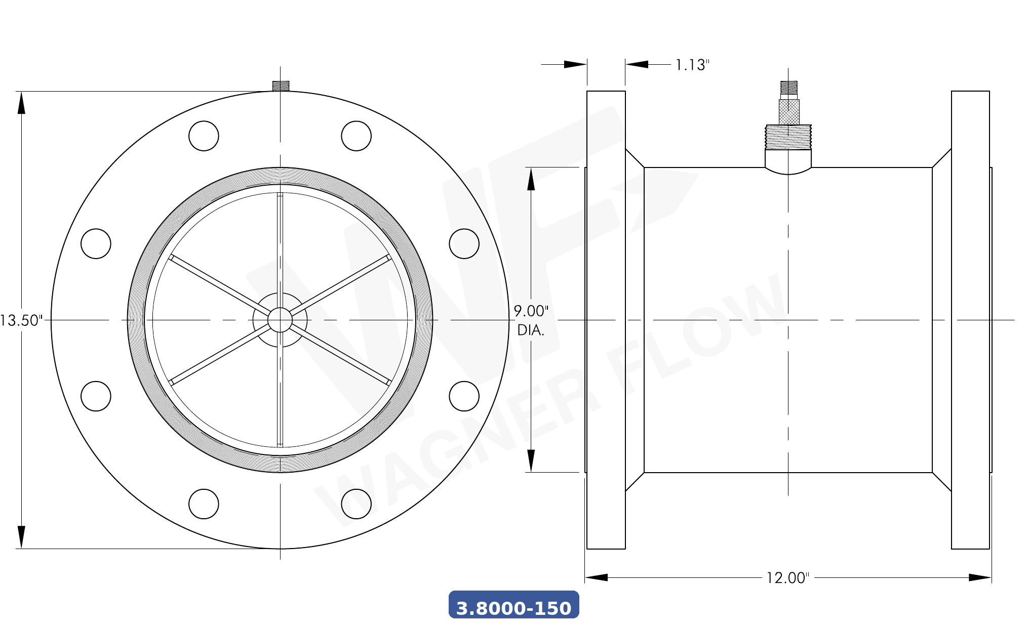 3-8000-150CS - Wagner Flow Turbine Flow Meter