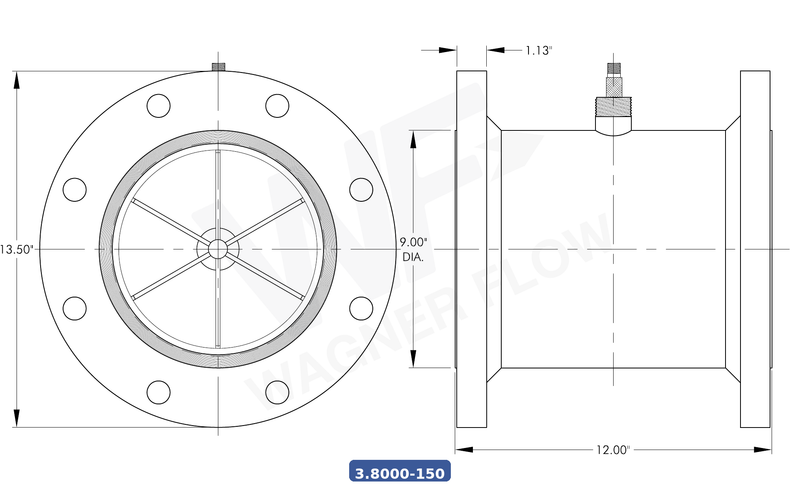 3-8000-150CS - Wagner Flow Turbine Flow Meter