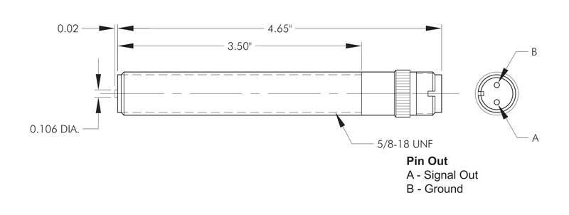 4-5045 Amplified Magnetic Pickup Technical Drawing