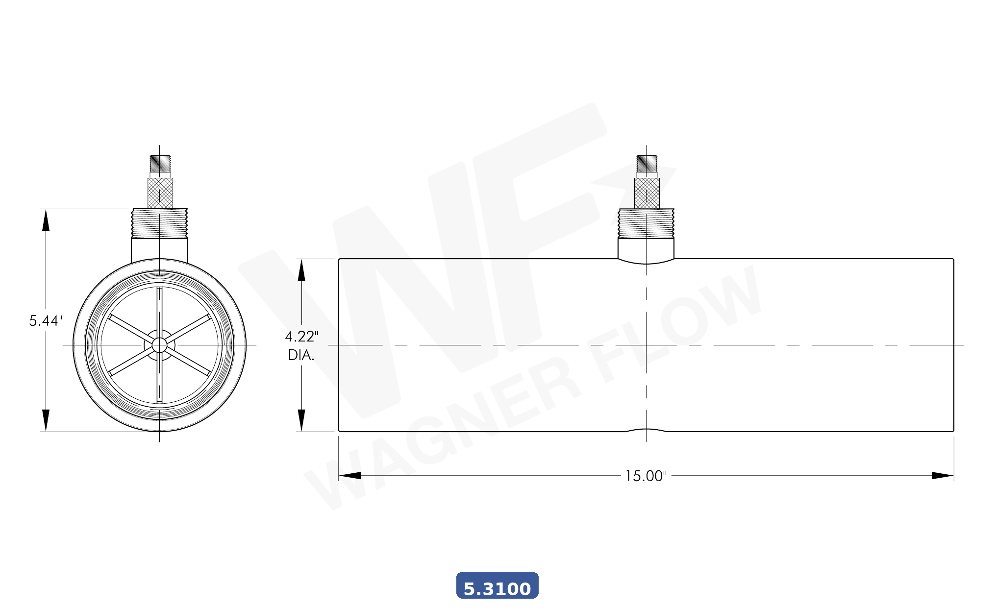 5-3100 - Wagner Flow Turbine Flow Meter