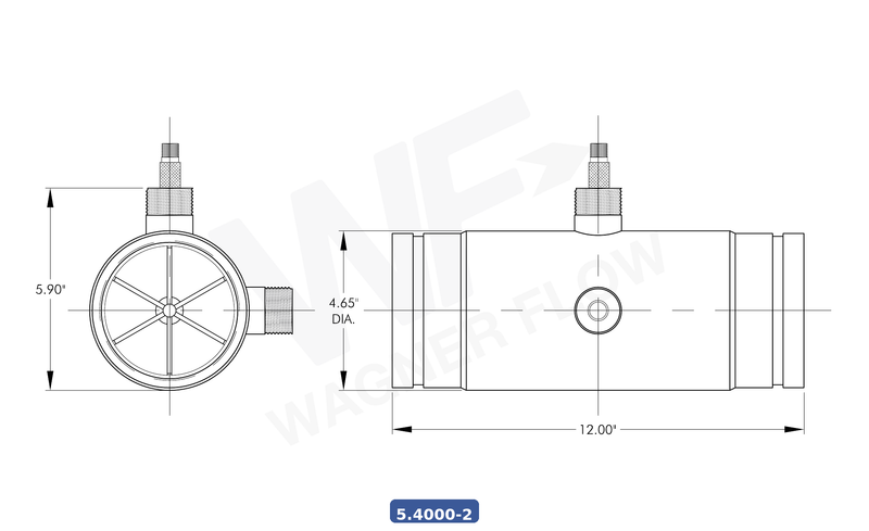 5-4000-2 - Wagner Flow Turbine Flow Meter