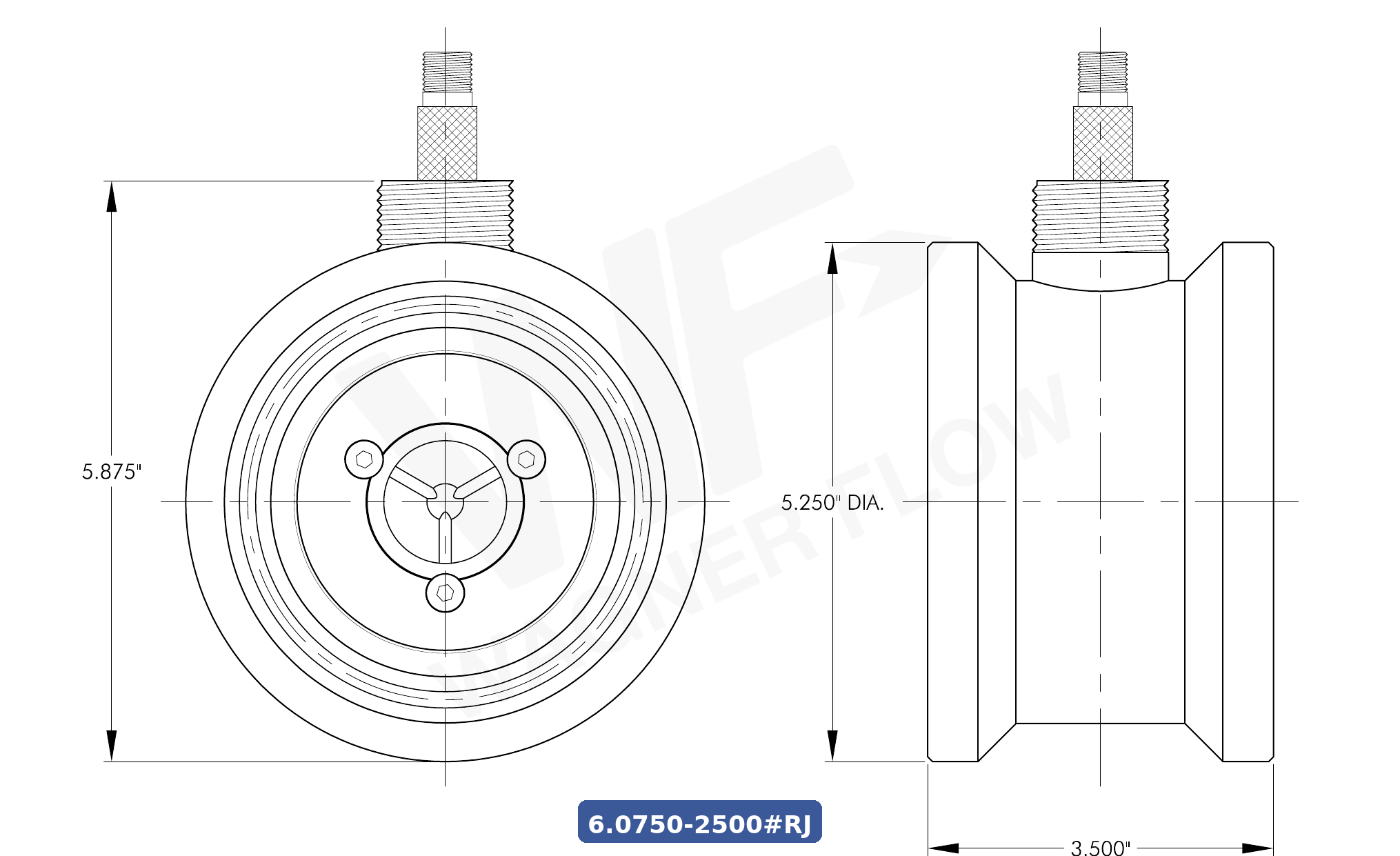 6-0750-2500-RJ - Wagner Flow Turbine Flow Meter