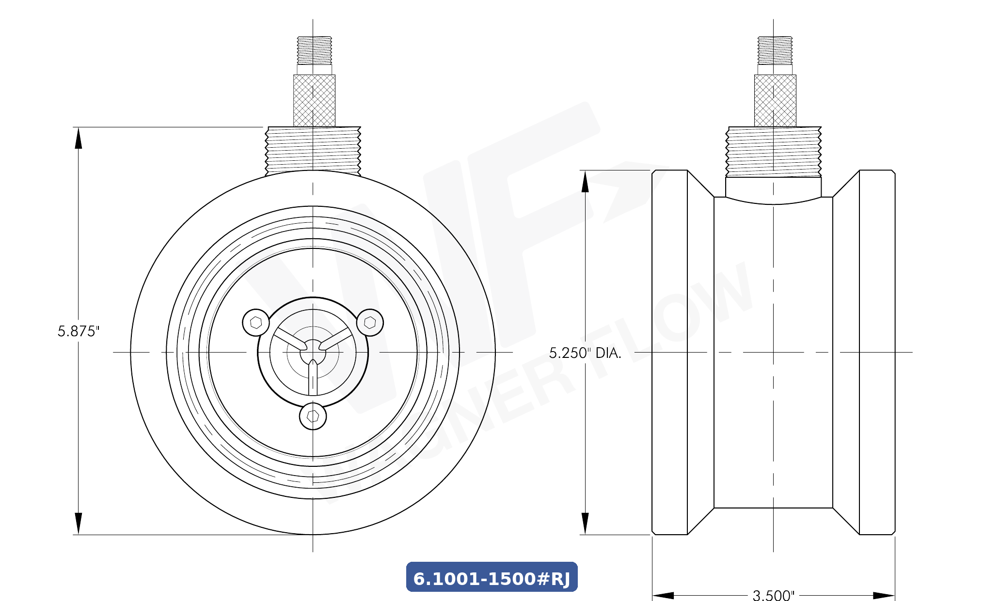 6-1001-1500-RJ - Wagner Flow Turbine Flow Meter